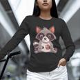 Raccoon Raccoon With Cookie -Adults Small Unisex Long Sleeve T-Shirt