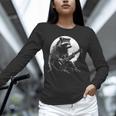 Raccoon Guitarist Moon Meme Unisex Long Sleeve T-Shirt