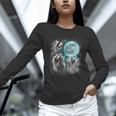 Raccoon Howling Moon Unisex Long Sleeve T-Shirt – Quirky Wildlife Design