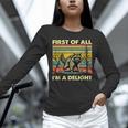 Retro 'I'm A Delight' Raccoon Unisex Long Sleeve Tee