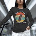 Save the Trash Panda Raccoon Long Sleeve | Retro Sunset Unisex Tee