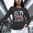 Three Raccoon Moon Unisex Long Sleeve T-Shirt - Cursed Meme Humor