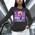 Vaporwave Raccoon Synthwave Unisex Long Sleeve Tee | Retro Vibes