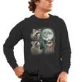Raccoon Howling at Moon Men's Long Sleeve T-Shirt | Quirky Gift