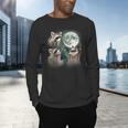 Raccoon Howling at Moon Men's Long Sleeve T-Shirt | Quirky Gift