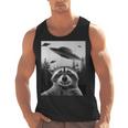 Alien UFO Raccoon Men's Tank Top - Spooky Space Adventure
