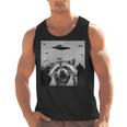 Alien UFO Raccoon Stuffed Animal For Men Women Kids Men Tank Top