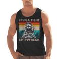 Raccoon Captain Tank Top - Fun Nautical Vintage Style