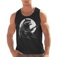 Raccoon Guitarist Moon Design | Men's Tank Top for Memes & Music Lovers