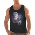 Raccoon Moonlight Men’s Tank Top - Fun Unisex Wildlife Design