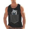 Raccoon Pocket Men’s Tank Top | Cute Animal Design | Casual Wear