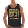 Retro Angry Raccoon Tank Top for Men – Humorous Animal Delight