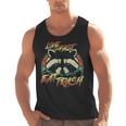 Retro Raccoon Men’s Tank Top - Fun Trash Panda Design