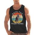 Save the Raccoon Tank Top - Retro Sunset Design for Men