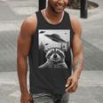 Alien UFO Raccoon Men's Tank Top - Spooky Space Adventure