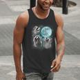 Men's Tank Top - Raccoons Howling at the Moon - Quirky Novelty Design