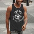 Raccoon Animal Lover Tank Top - Save The Trash Pandas
