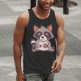 Raccoon Cookie Lover Men's Small Tank Top - Playful Animal Fun