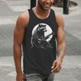 Raccoon Guitarist Moon Design | Men's Tank Top for Memes & Music Lovers