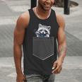 Raccoon Pocket Men’s Tank Top | Cute Animal Design | Casual Wear