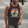 Save the Raccoon Tank Top - Retro Sunset Design for Men