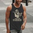 Vintage Western Humor Raccoon Tank Top - Cowboy Raccoon Design for Men