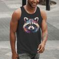 Watercolor Raccoon Tank Top - Classic Small Collarless Design