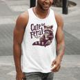 Raccoon Coffee Lover Unisex Tank Top - Vintage Cute Design