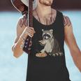 Alien UFO Raccoon Men's Tank Top - Fun & Unique Outer Space Style