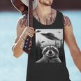Alien UFO Raccoon Men's Tank Top - Spooky Space Adventure