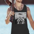 Alien UFO Raccoon Stuffed Animal For Men Women Kids Men Tank Top