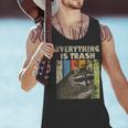 Everything Is Trash Retro Raccoon Lover Camping Men Tank Top