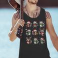 Raccoon Christmas Pajama Tank Top for Men – Festive Lights Design