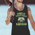 Raccoon Graphic Men's Tank Top - Fun Outdoor Theme
