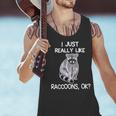 Raccoon Lover Men's Tank Top – Playful Charm for Animal Enthusiasts