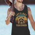 Raccoon Lovers Adorable Animal Let's Get Trashed Small Men Tank Top