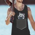 Raccoon Pocket Men’s Tank Top | Cute Animal Design | Casual Wear