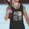 Raccoon Trio Howling at Moon Men's Tank Top | Quirky & Unique