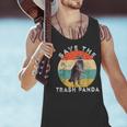Save the Raccoon Tank Top - Retro Sunset Design for Men