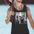 Scared Raccoon & Bigfoot Selfie – Men’s Tank Top | Fun Visuals