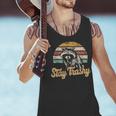 Stay Trashy Meme Tank Top - Funny Opossum & Raccoon Design for Men