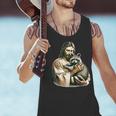 Vintage Distressed Jesus Hugging Raccoon Raccoon Lover Men Tank Top