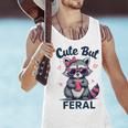 Cute Raccoon Tank Top - Feral Girl Summer Fun Unisex Tee