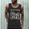 Let's Get Trashed Men’s Tank Top | Fun Raccoon & Opossum Beer Design
