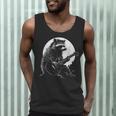 Raccoon Guitarist Moon Design | Men's Tank Top for Memes & Music Lovers
