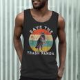 Save the Raccoon Tank Top - Retro Sunset Design for Men