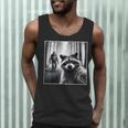 Scared Raccoon & Bigfoot Selfie – Men’s Tank Top | Fun Visuals