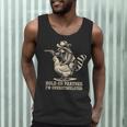 Vintage Western Humor Raccoon Tank Top - Cowboy Raccoon Design for Men