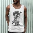 Raccoon Cowboy Meme Graphic - Unisex Tank Top
