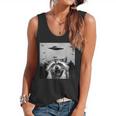 Alien UFO Raccoon | Unisex Flowy Tank Top | Fun Gift for All Ages